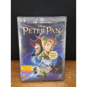Peter Pan (DVD, 2013, 2-Disc Set, Diamond Edition) Sealed - Tear in Plastic Wrap